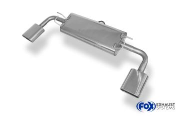 Endschalldämpfer quer Ausgang rechts/links - 160x80 Typ 52 rechts/links passend für: Suzuki Grand Vitara JT